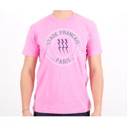 T-shirt rose 3 éclairs adulte / Stade Français