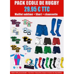 Pack Ecole de Rugby Maillot-Short-Chaussettes Premier Prix
