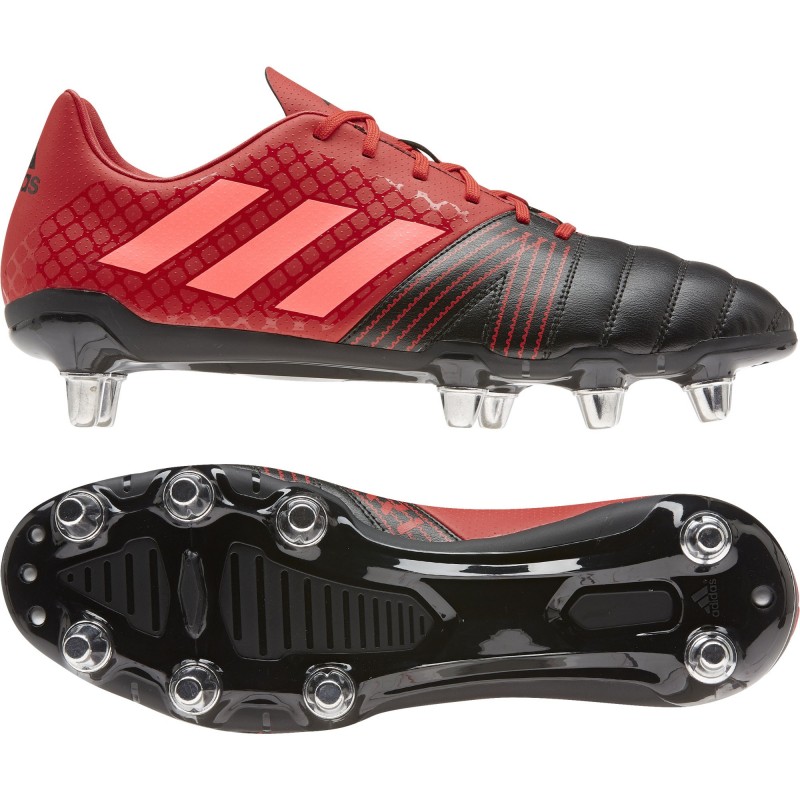 Chaussure Rugby Kakari SG 8 crampons Rouge-Noir / Adidas