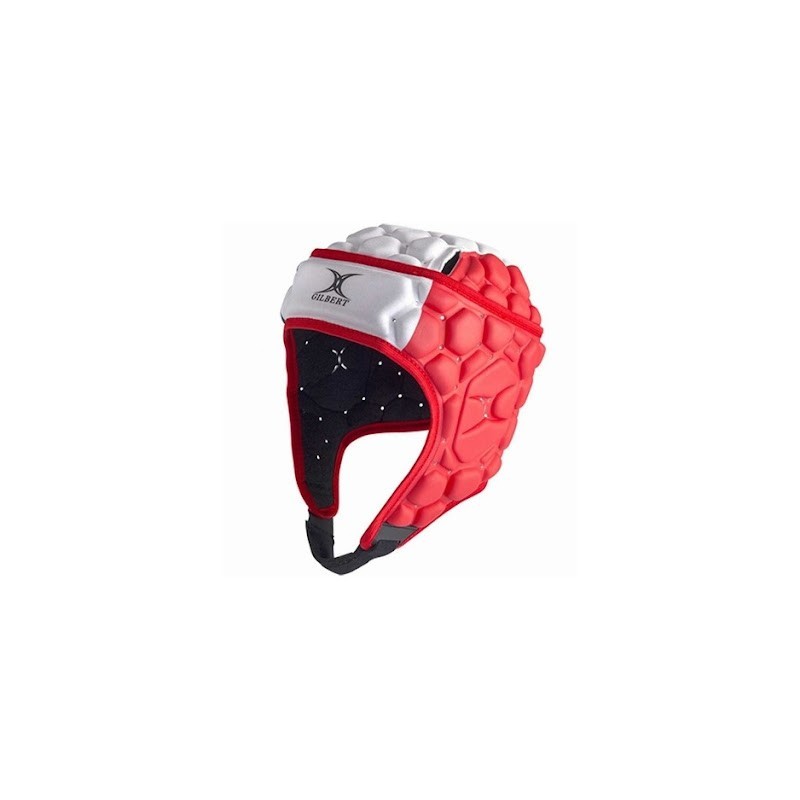 Casque rugby Ignite Gilbert rouge blanc - RUGBY STORE