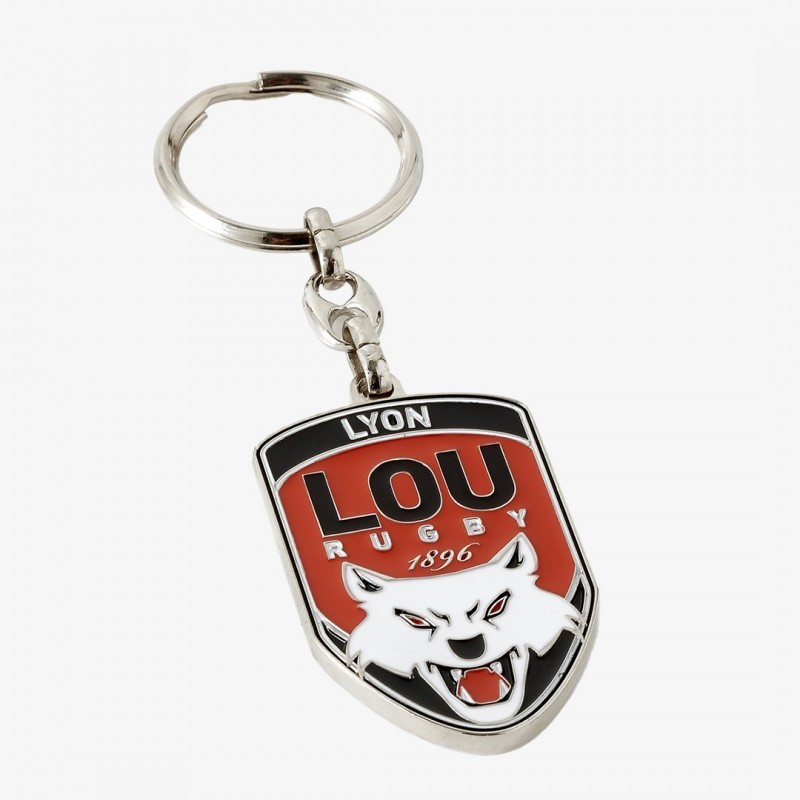 Porte-clés Blason en métal Lyon rugby / LOU