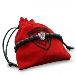 Bracelet perles onyx Rugby Club Toulonnais