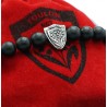 Bracelet perles onyx Rugby Club Toulonnais