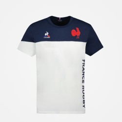 T-shirt Rugby Fan FFR bicolore 2023 Le Coq Sportif
