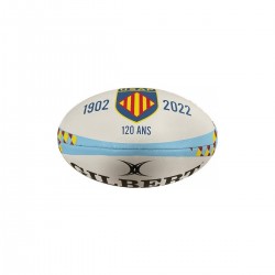 Mini Ballon Rugby Replica Perpignan 120 ans Gilbert