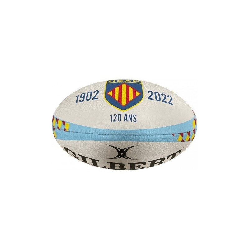 Mini Ballon Rugby Replica Perpignan 120 ans Gilbert