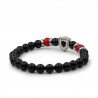 Bracelet perles onyx et jade rouge / RC Toulon