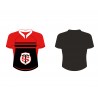 Imán de camiseta negra y rojo del Stade Toulousain