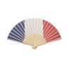 Country fan in bamboo with flag design