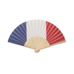 Country fan in bamboo with flag design