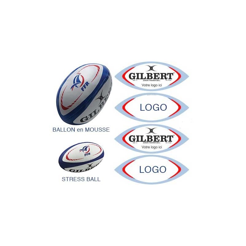Ballon anti-stress Rugby Personnalisé / Gilbert