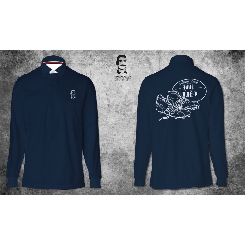 Polo Vintage Navy Manches Longues / 1965
