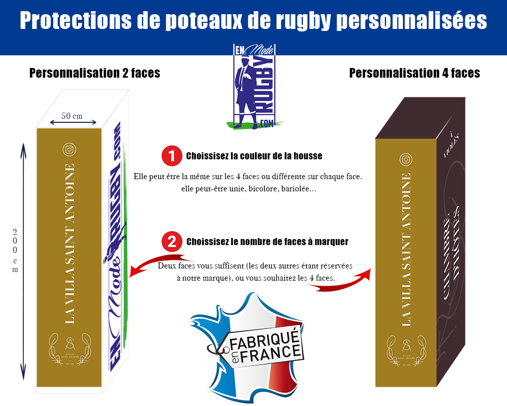 Protection poteaux rugby pas cher - Made In France